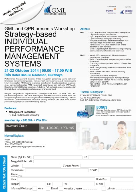 Public Seminar "Strategy Based - Individual Performance Management Systems"