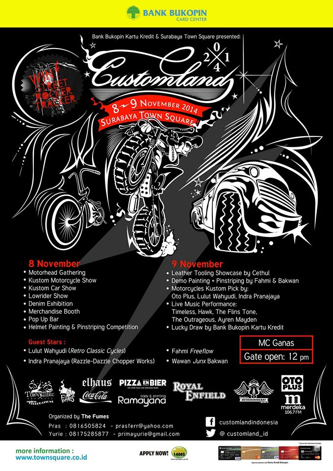 CUSTOMLAND 2014 - Pameran Tahunan Mobil, Motor, Sepeda Kustom di Surabaya