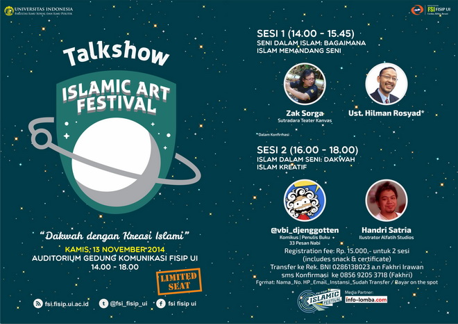 Talkshow Islamic Art Festival FISIP UI