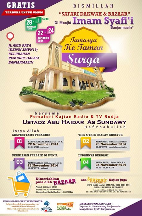 Safari Dakwah & Bazaar Masjid Imam Syafi'i Banjarmasin