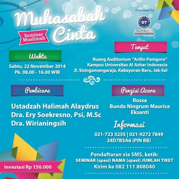 Seminar Muslimah "Muhasabah Cinta" - Jakarta