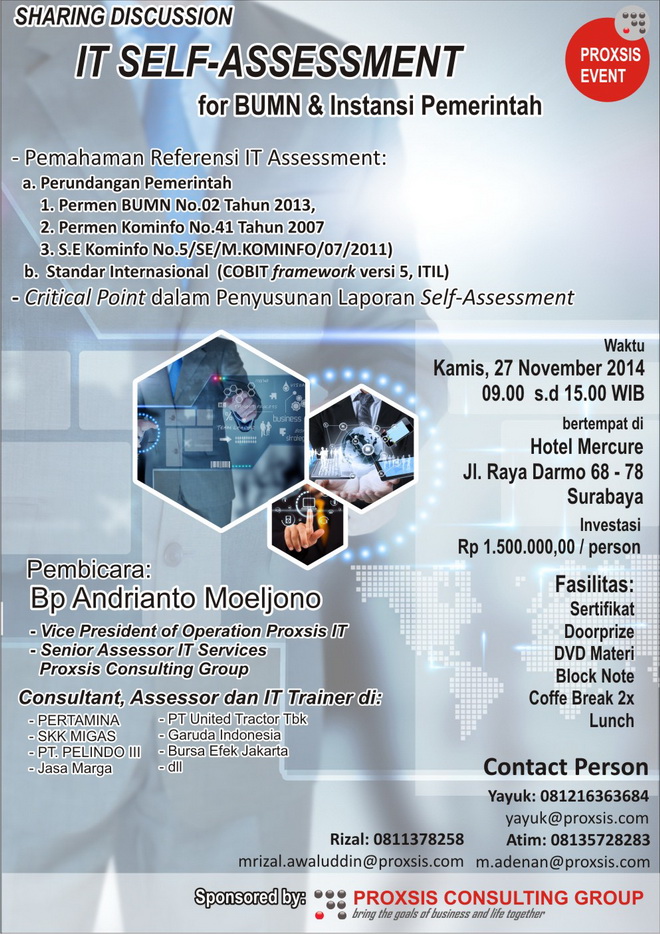Sharing and Discussion IT SELF ASSESSMENT for BUMN & Instansi Pemerintah