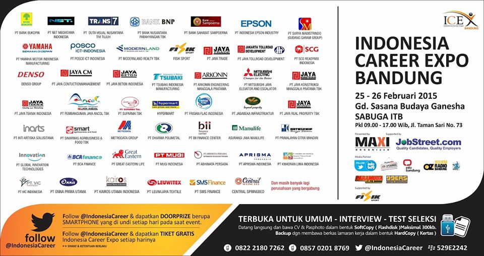 [Job Fair] Indonesia Career Expo Februari - Bandung