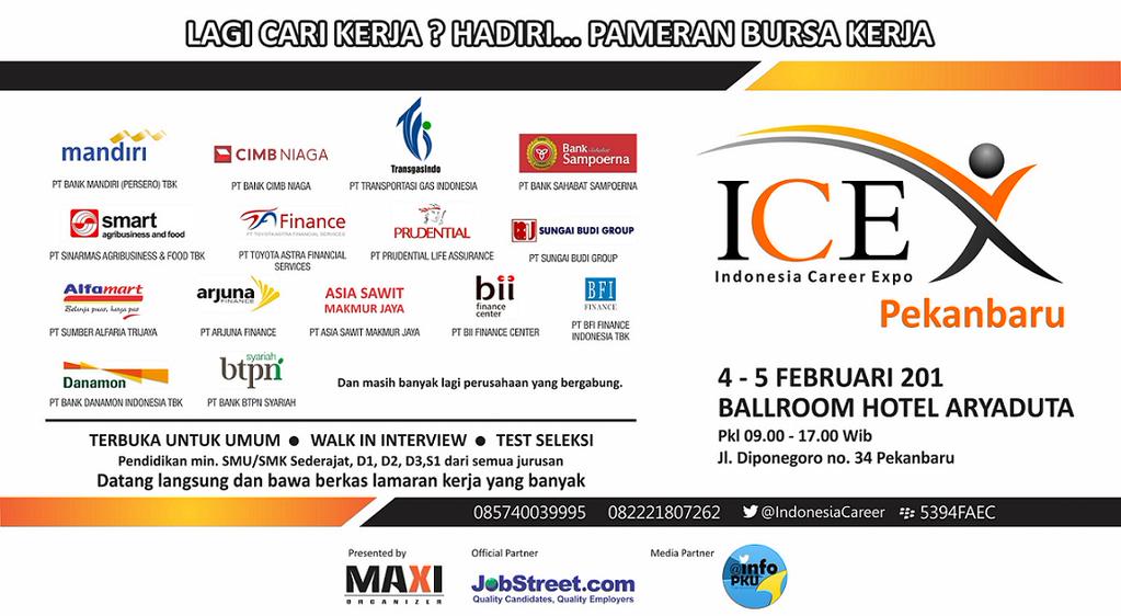 [Job Fair] Indonesia Career Expo Pekanbaru - Februari 2015