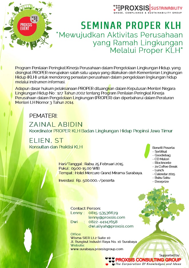 Seminar PROPER KLH Surabaya