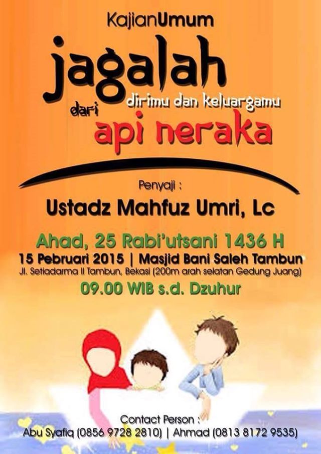 Kajian umum bersama Ustadz Mahfuz Umri di Bekasi