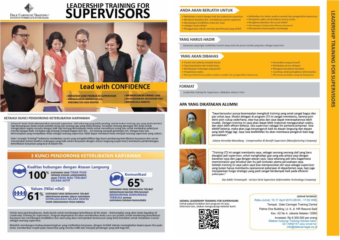 Leadership Training for Supervisors – Dale Carnegie Training Jakarta