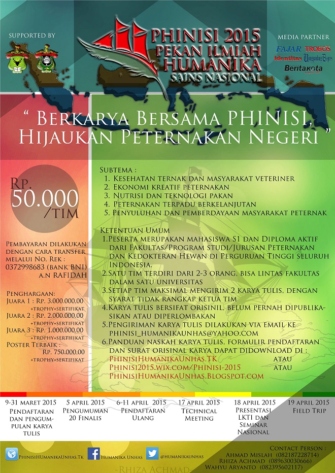 PHINISI (PEKAN ILMIAH HUMANIKA SAINS NASIONAL) 2015