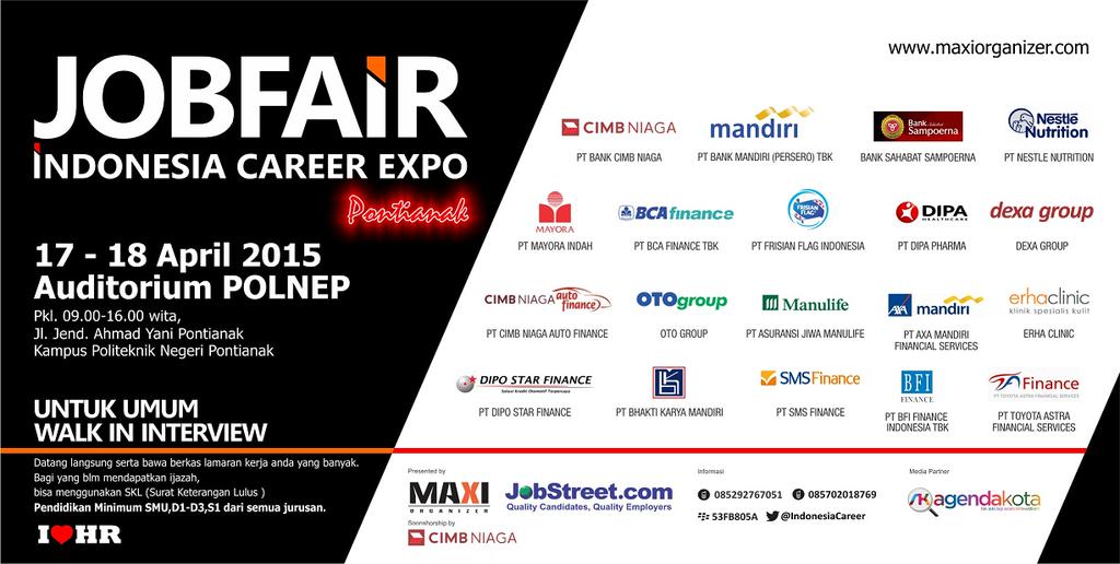 [Job Fair] Indonesia Career Expo Pontianak - April 2015