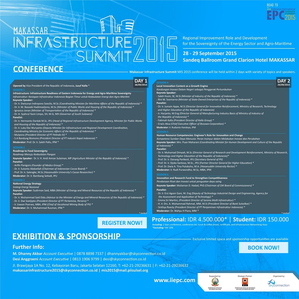 Konferensi dan Pameran Makassar Infrastructure Summit 2015 (MIS)