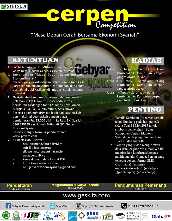 Cerpen Competition - Gebyar Ekonomi Syariah STEI SEBI
