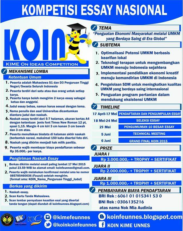 KIME ON IDEAS COMPETITION (KOIN) 2015