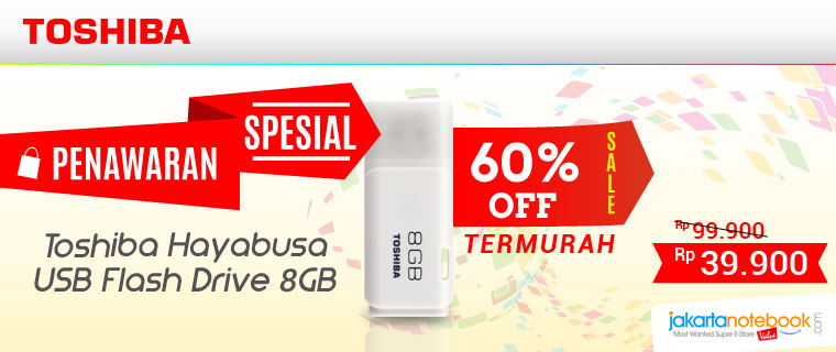 Flashdisk TOSHIBA Hayabusa 8GB hanya Rp 39.900 - TERMURAH! SALE 60% OFF