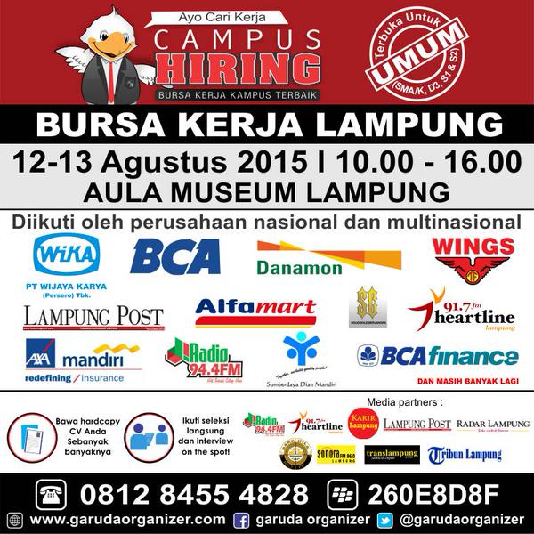 [Job Fair] Bursa Kerja Lampung - Agustus 2015