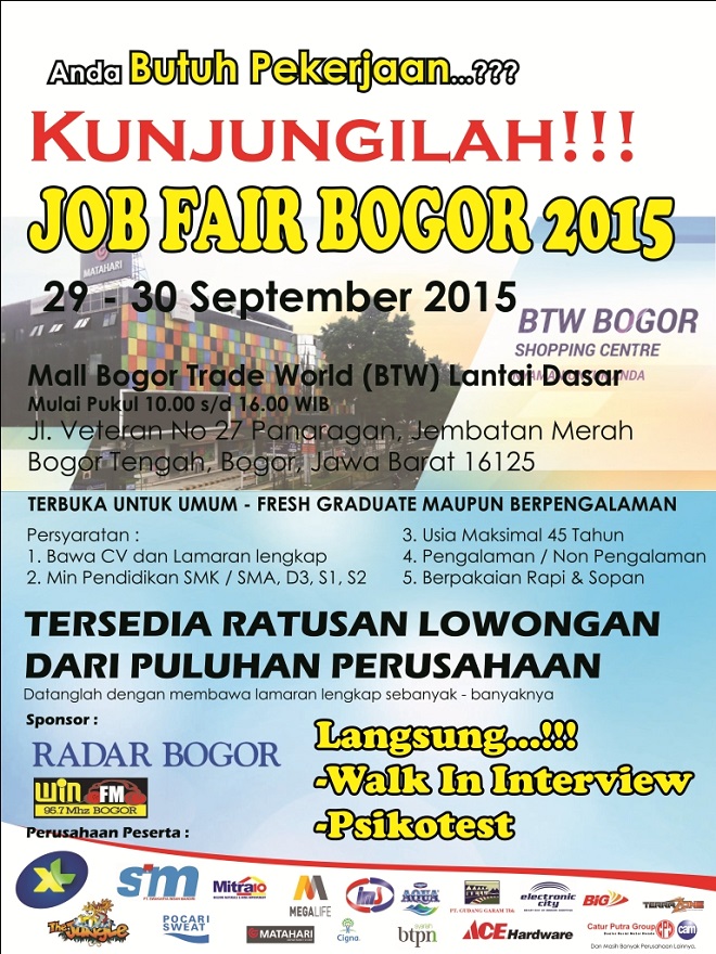 Job Fair kota Bogor - September 2015