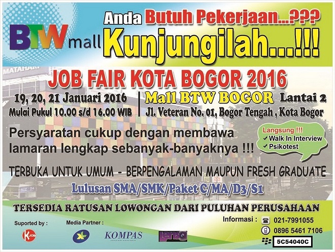 JOBFAIR KOTA BOGOR 2016