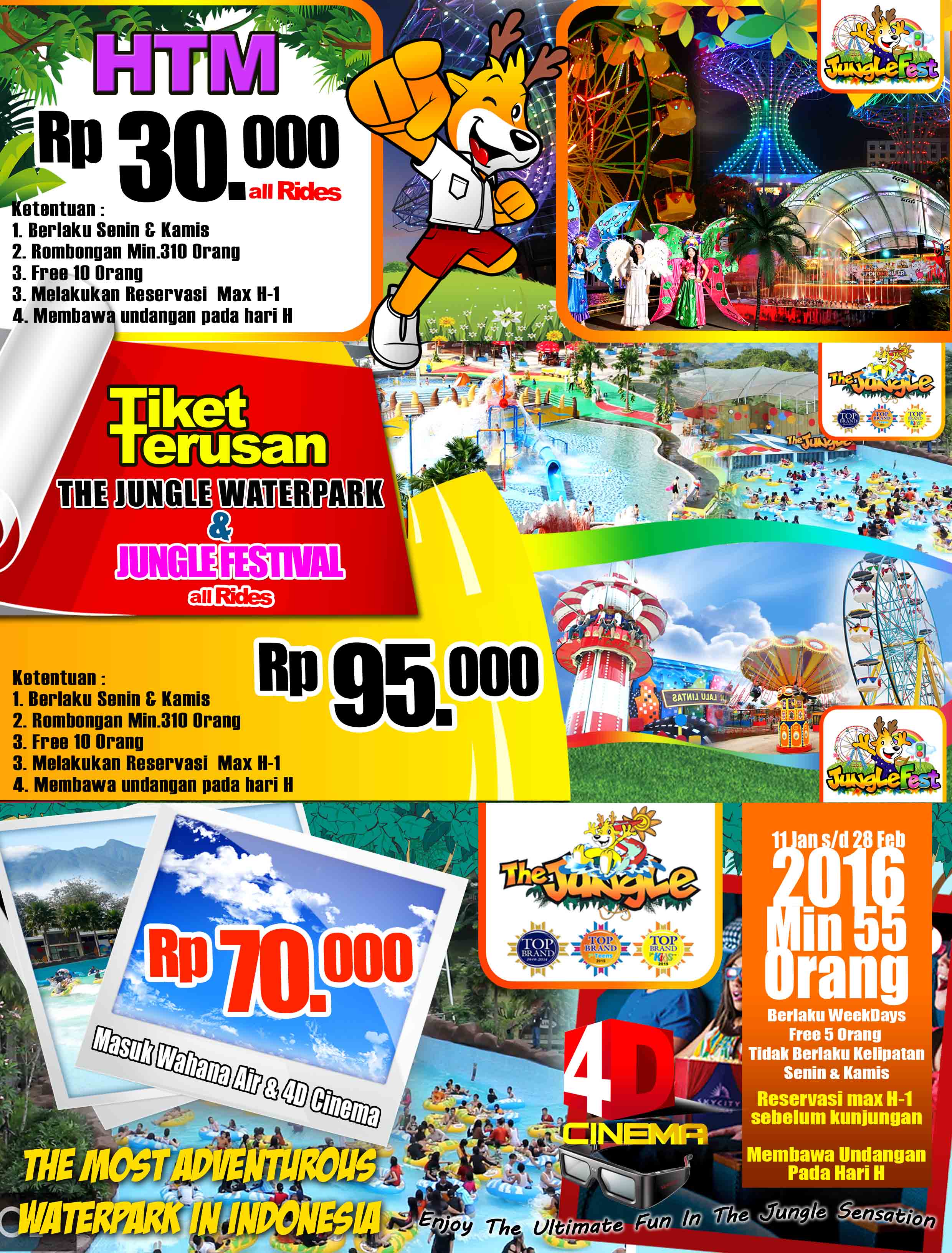 The Jungle Waterpark Bogor Promo Rombongan Sekolah 2016