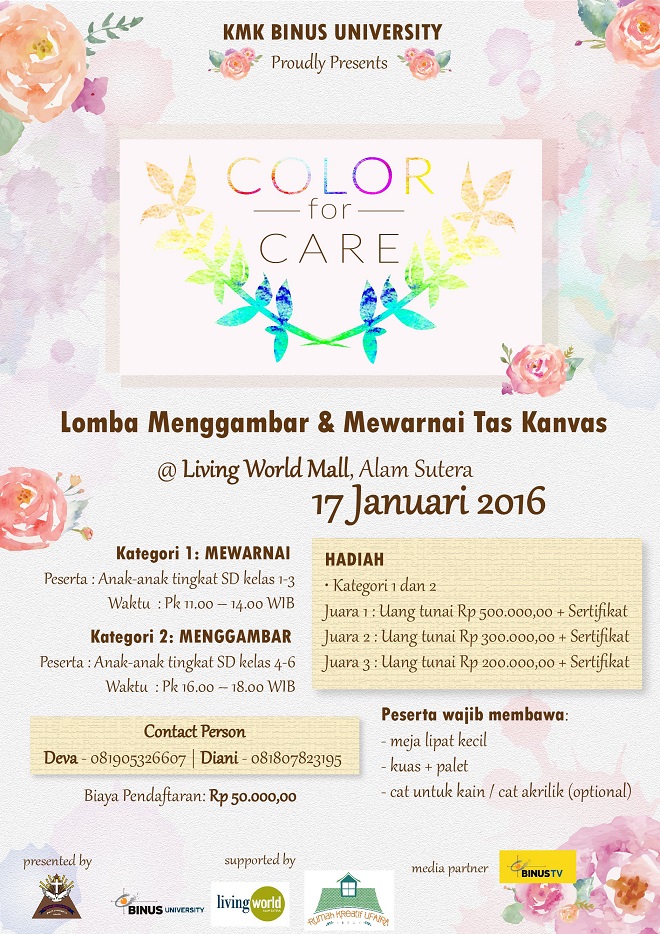 Lomba menggambar dan mewarnai pada tas "Color for Care"
