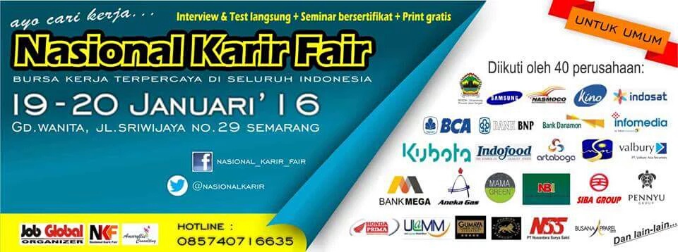 [Job Fair] Nasional Karir Fair 2016 - Semarang