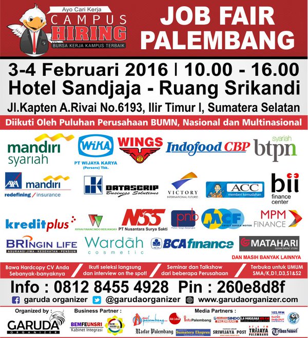 [Job Fair] Campus Hiring Palembang - Februari 2016