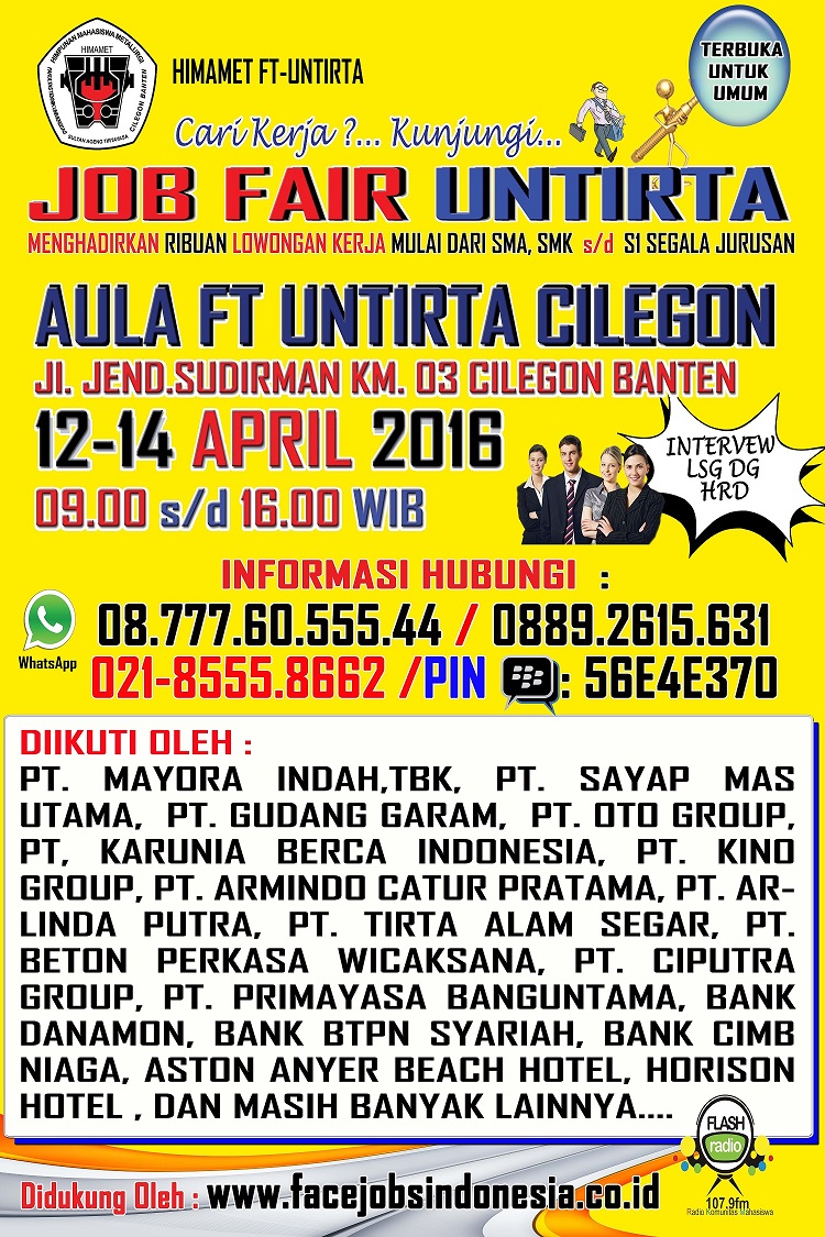 JOB FAIR UNTIRTA CILEGON - April 2016