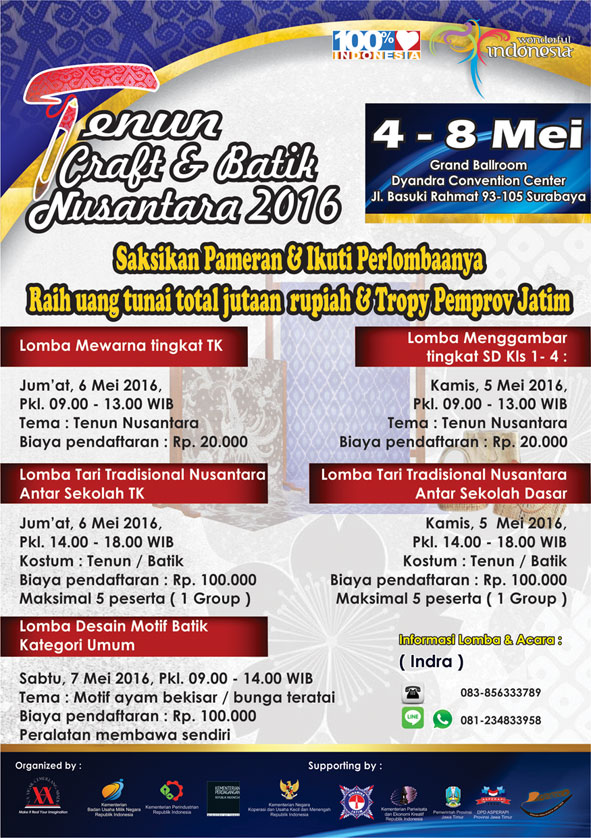 Pameran Tenun, Craft & Batik Nusantara 2016