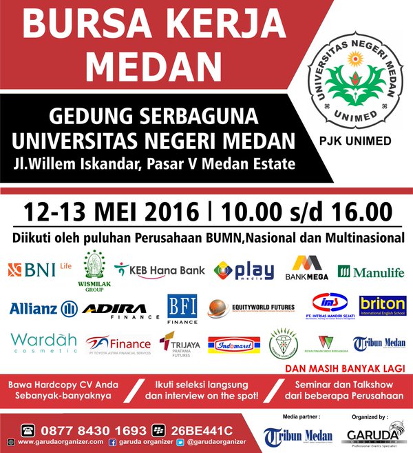 [Job Fair] Bursa Kerja Medan - Mei 2016