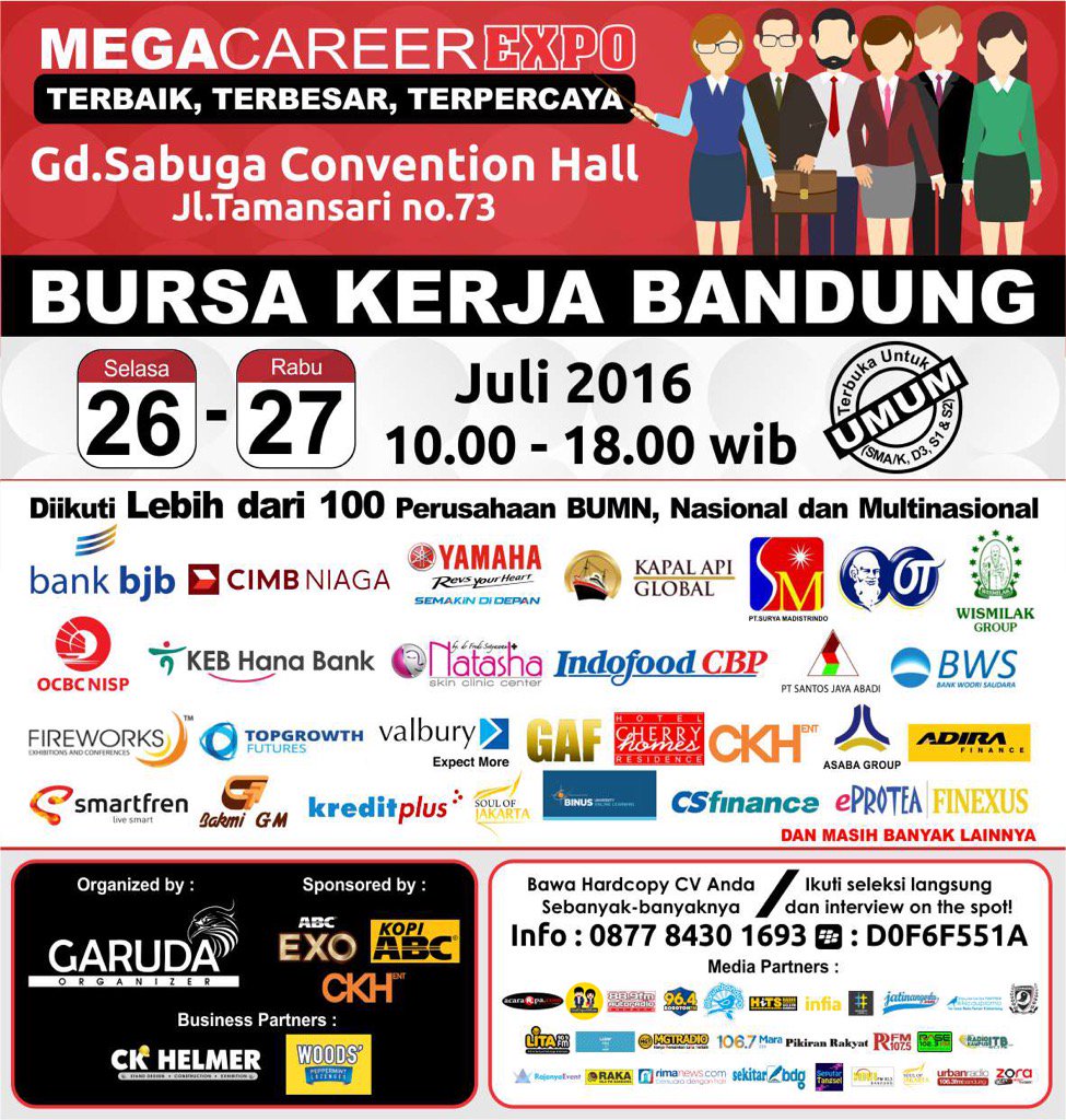 Mega Career Expo Bandung - Juli 2016
