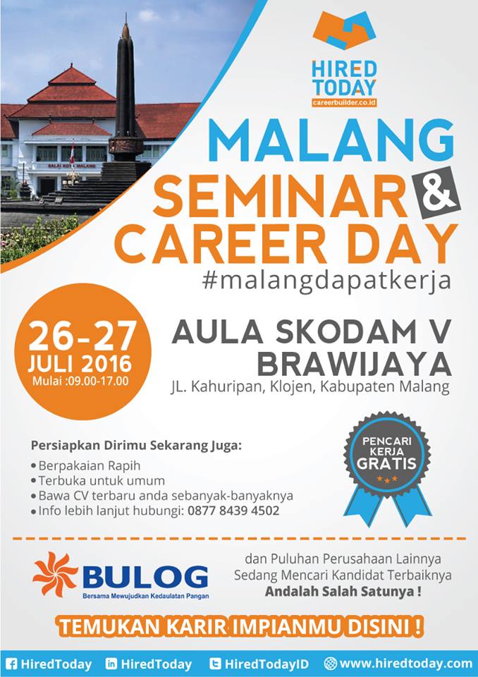 [Job Fair] Malang Seminar & Career Day - Juli 2016