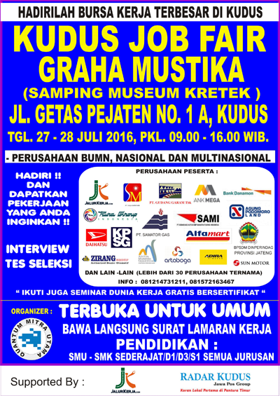 Kudus Job Fair Graha Mustika - Juli 2016