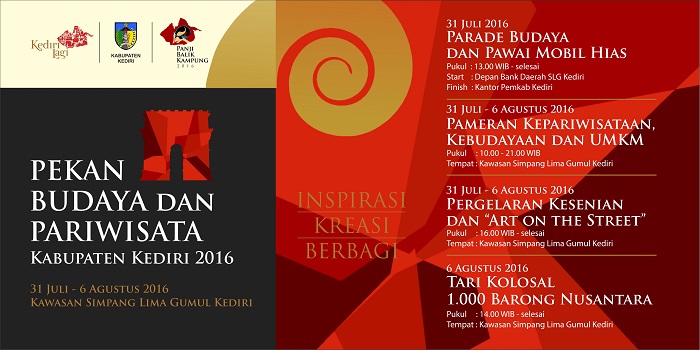 Pekan Budaya dan Pariwisata Kabupaten Kediri 2016