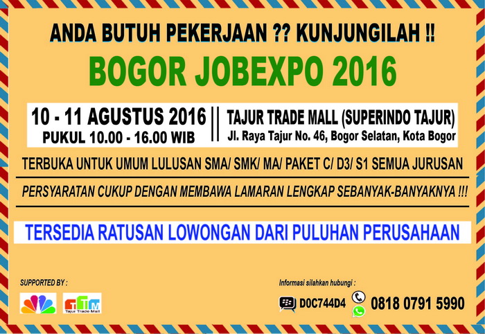 Bogor Job Expo - Agustus 2016