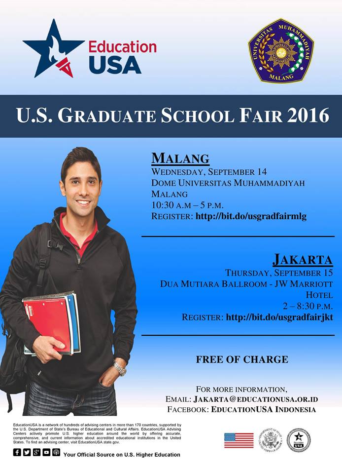 U.S. GRADUATE SCHOOL FAIR 2016 (MALANG & JAKARTA)