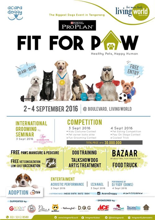Fit For Paw “Healthy Pets, Happy Human” - The Biggest Dogs Event in Tangerang