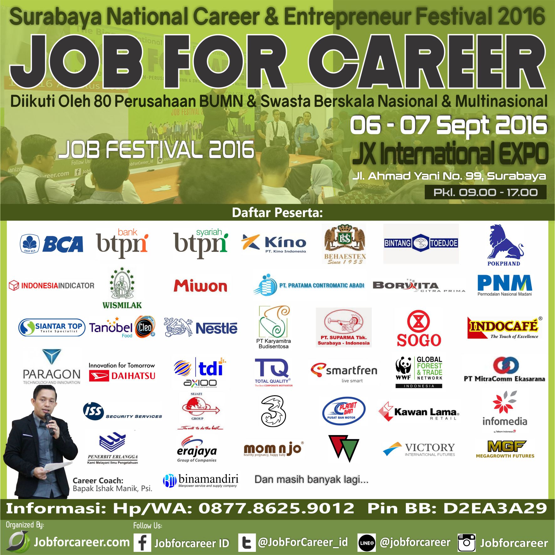 Surabaya National Career & Entrepreneur Festival "JOB FOR CAREER" - September 2016