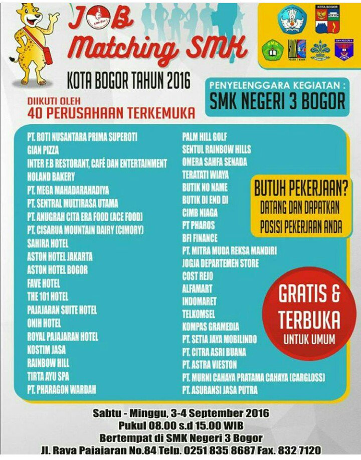 Job Matching SMK 2016 - Bogor