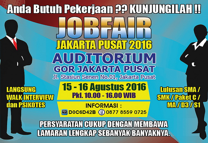 Jobfair Jakarta Pusat - Agustus 2016