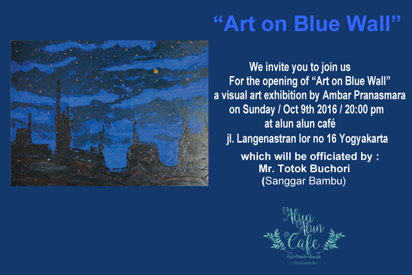 ART ON BLUE WALL