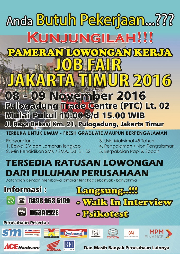 JOBFAIR JAKARTA TIMUR - November 2016