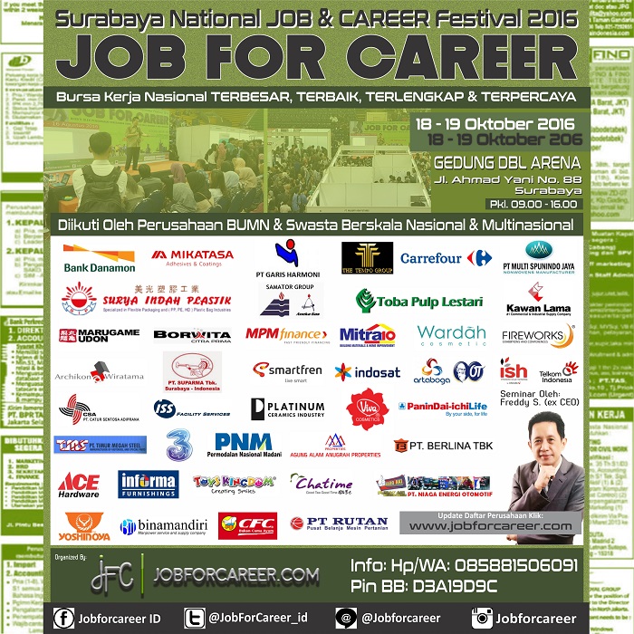 Surabaya National "JOB FOR CAREER” Festival - Oktober 2016