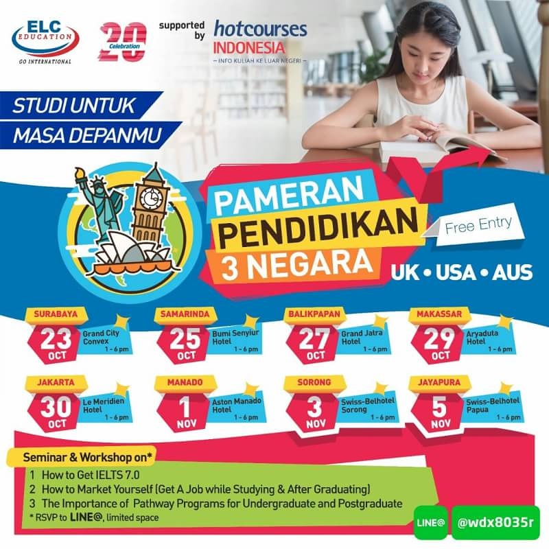 Pameran Pendidikan 3 Negara (UK, USA & AUS) - Surabaya