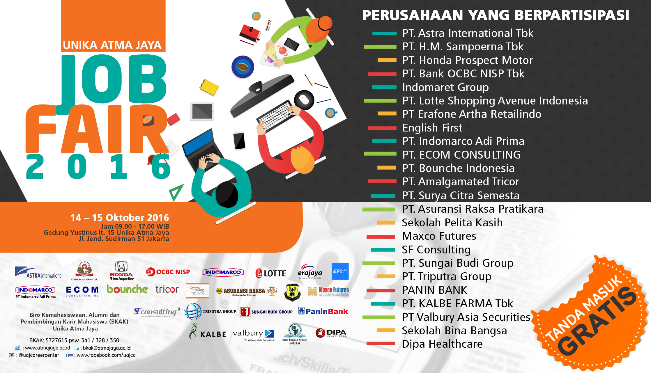 Unika Atma Jaya Job Fair - Oktober 2016