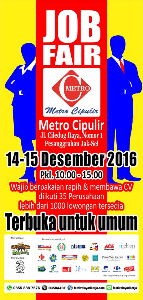 Job Fair Metro Cipulir - Desember 2016
