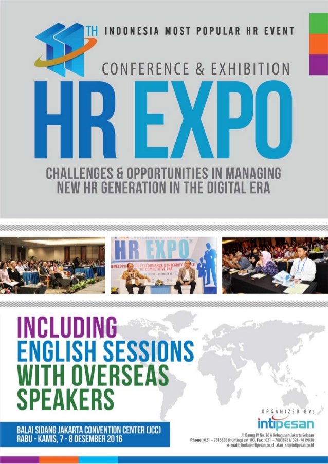 HR EXPO 2016 : The 11th Human Resource Conference & Exhibition - Jakarta