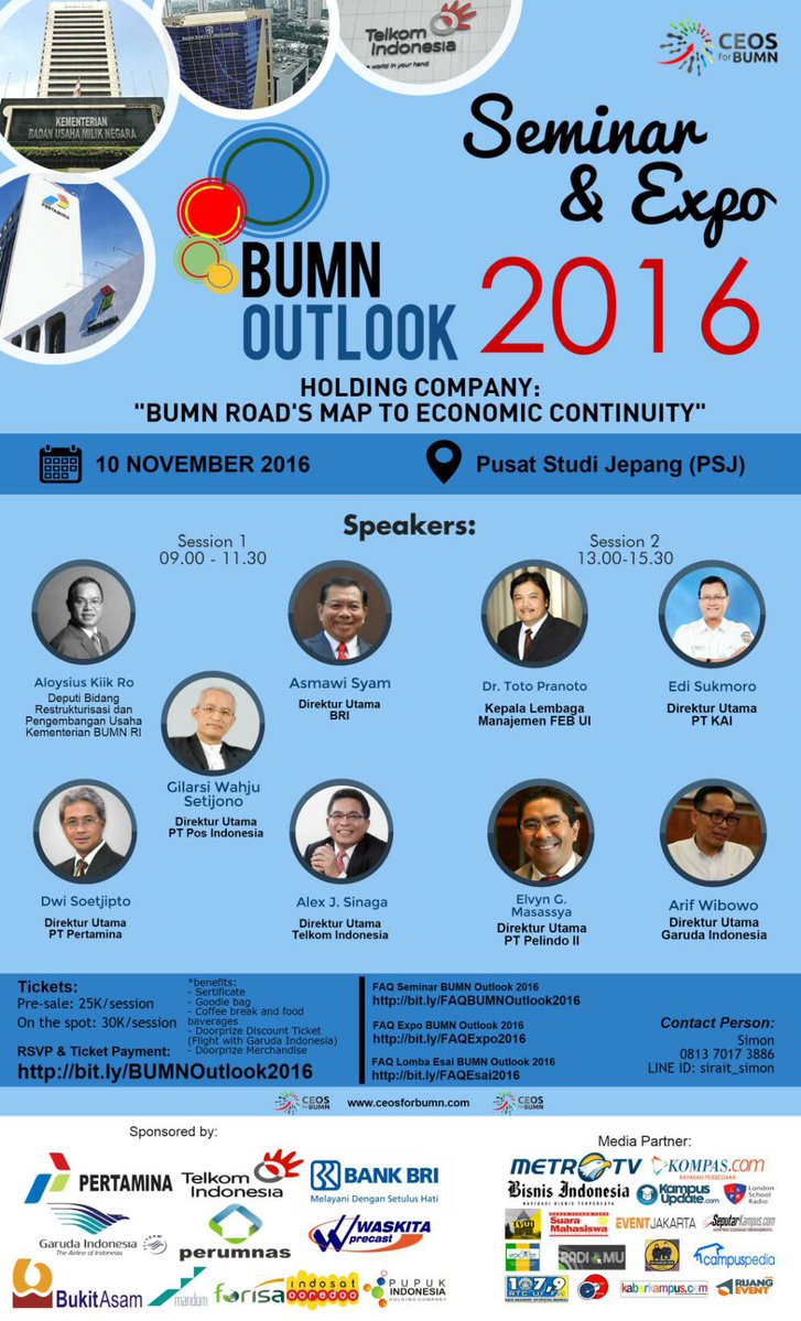Seminar & Expo BUMN Outlook 2016 : BUMN Road's Map to Economic Continuity