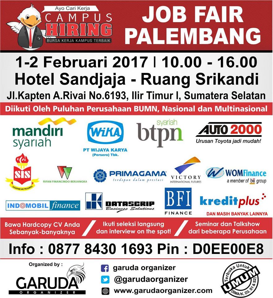 Job Fair Palembang - Februari 2017