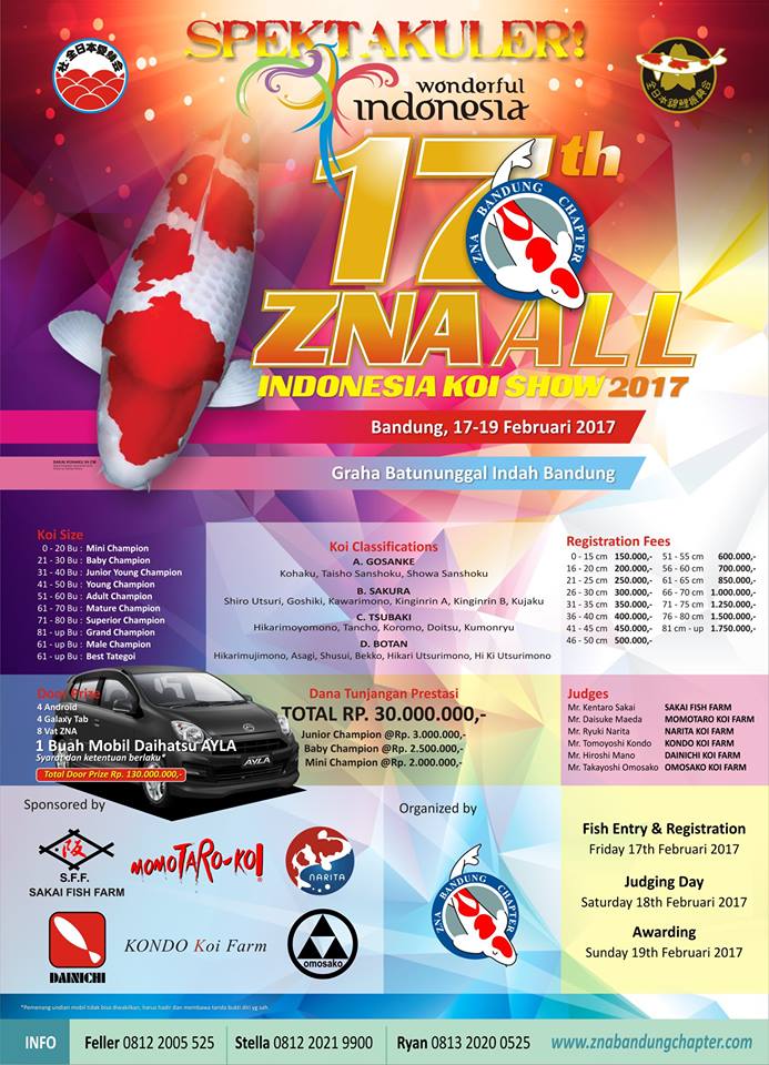Spektakuler! 17th ZNA All Indonesia Koi Show 2017
