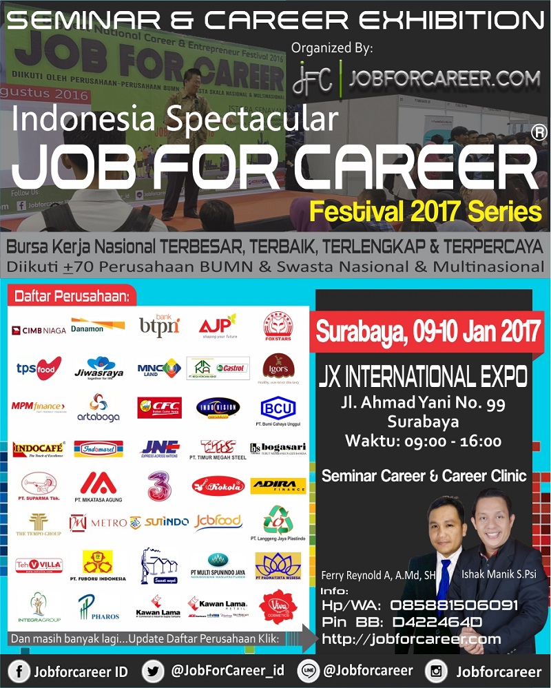 Indonesia JOB FOR CAREER Festival - Januari 2017