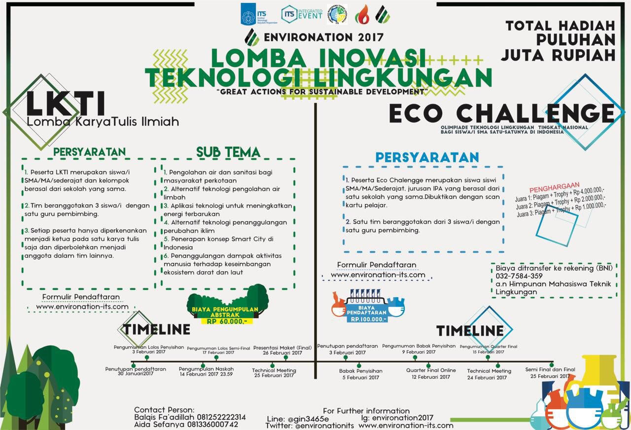 ENVIRONATION 2017 - Lomba Inovasi Teknologi Lingkungan ITS