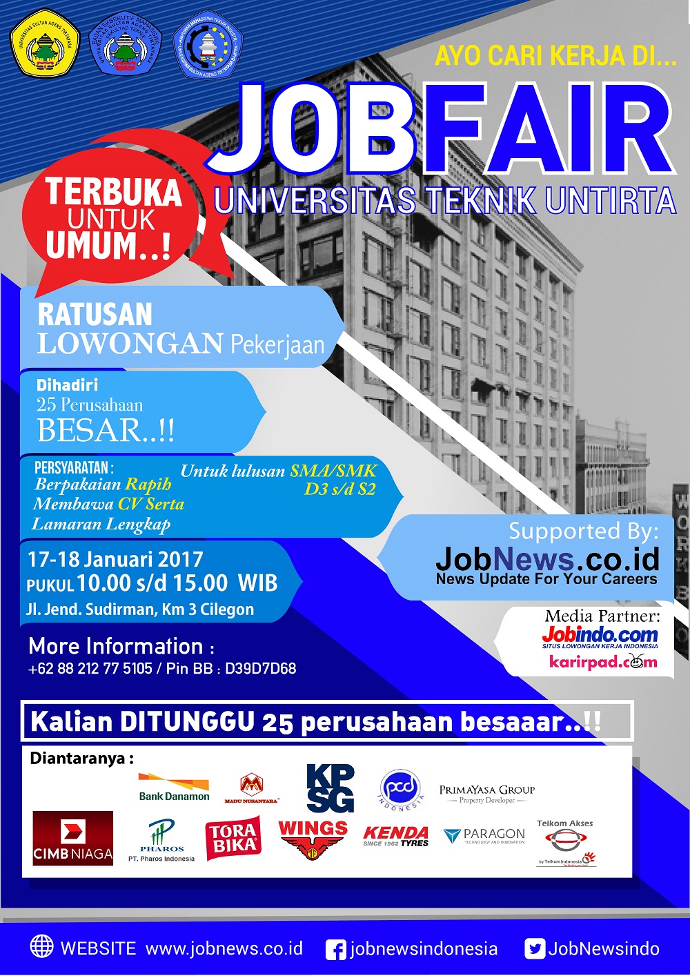 Job Fair Kampus Untirta, Cilegon - Januari 2017